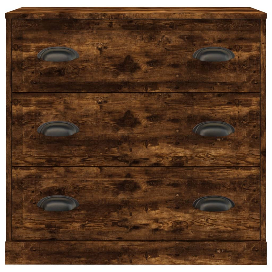 Dressoir 70X35,5X67,5 Cm Bewerkt Hout Kleurig Gerookt eiken