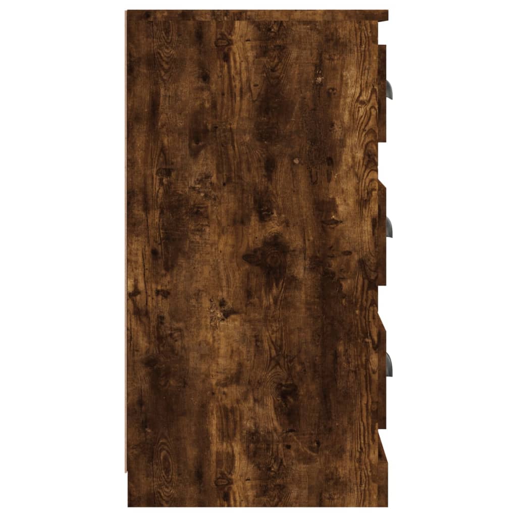 Dressoir 70X35,5X67,5 Cm Bewerkt Hout Kleurig Gerookt eiken