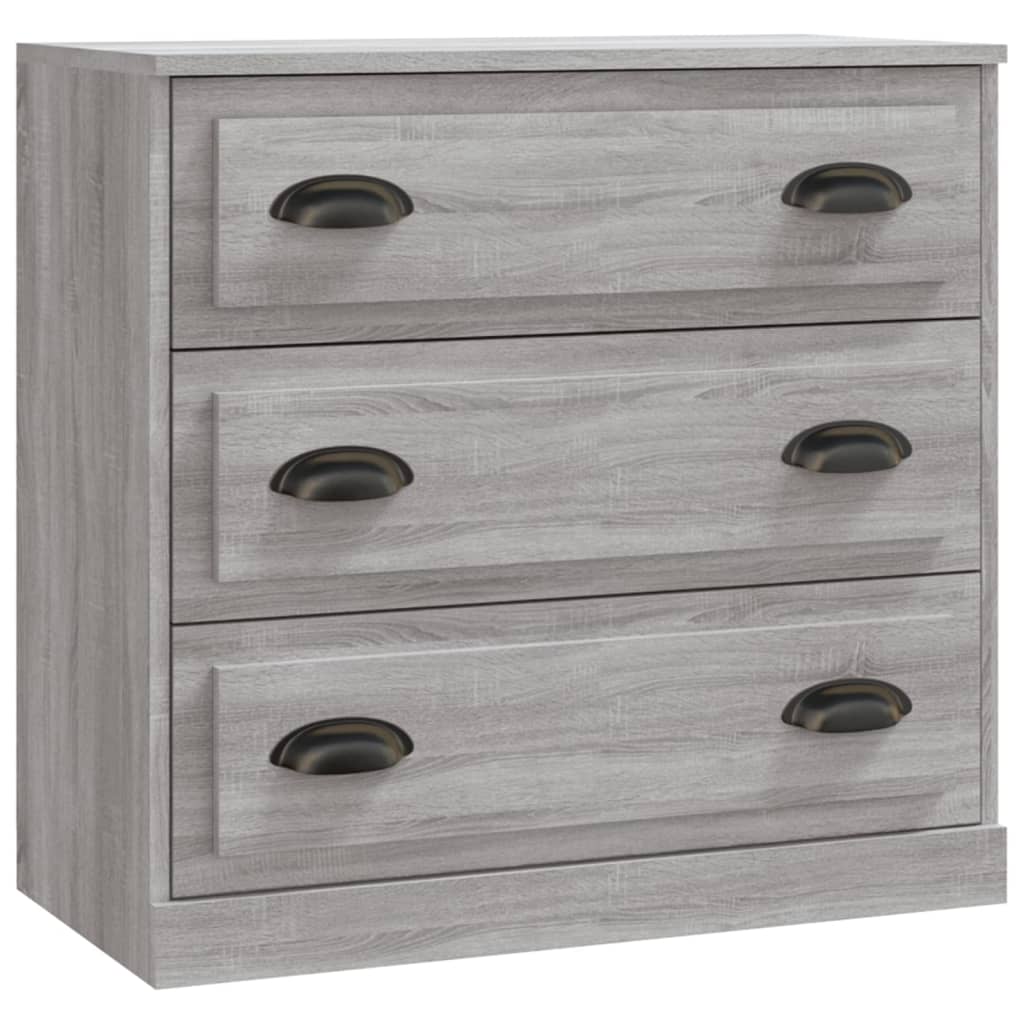 Dressoir 70X35,5X67,5 Cm Bewerkt Hout Grijs Sonoma Eikenkleurig