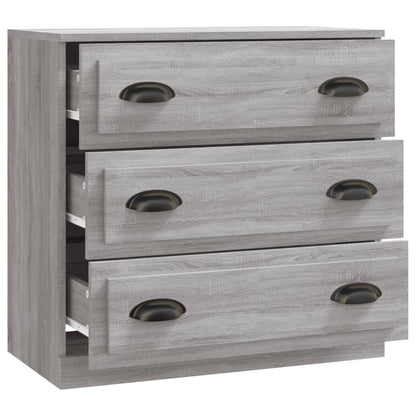 Dressoir 70X35,5X67,5 Cm Bewerkt Hout Grijs Sonoma Eikenkleurig