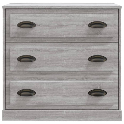 Dressoir 70X35,5X67,5 Cm Bewerkt Hout Grijs Sonoma Eikenkleurig