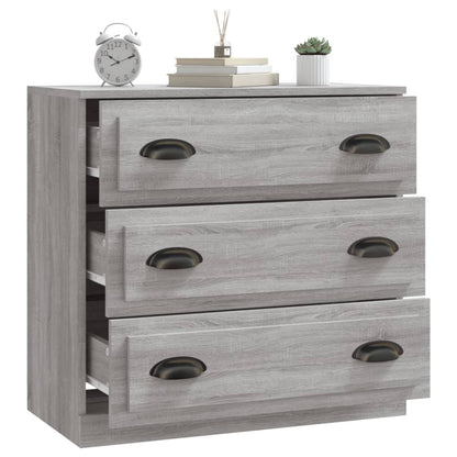 Dressoir 70X35,5X67,5 Cm Bewerkt Hout Grijs Sonoma Eikenkleurig