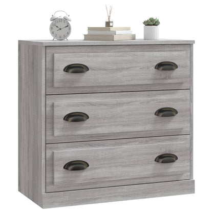 Dressoir 70X35,5X67,5 Cm Bewerkt Hout Grijs Sonoma Eikenkleurig