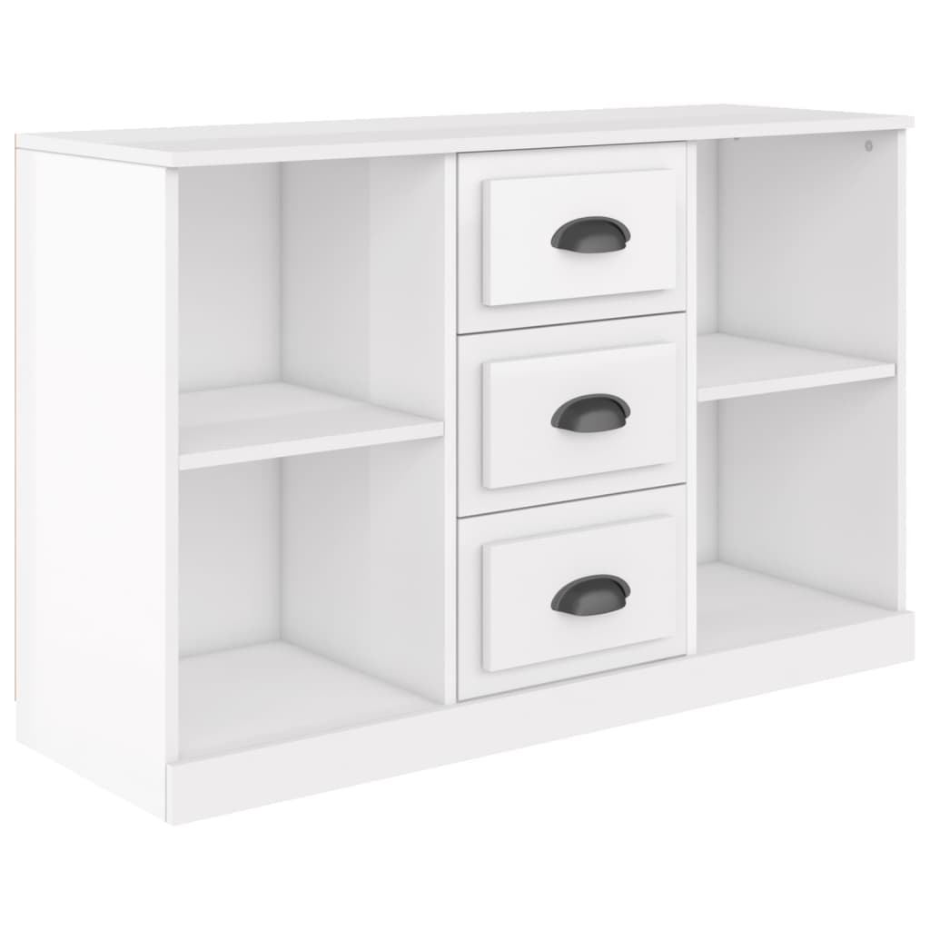 Dressoir 104,5X35,5X67,5 Cm Bewerkt Hout Hoogglans Wit