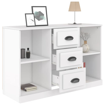 Dressoir 104,5X35,5X67,5 Cm Bewerkt Hout Hoogglans Wit