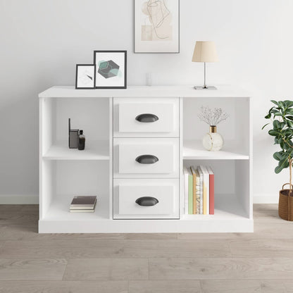 Dressoir 104,5X35,5X67,5 Cm Bewerkt Hout Hoogglans Wit