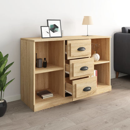 Dressoir 104,5X35,5X67,5 Cm Bewerkt Hout Kleurig Sonoma eiken