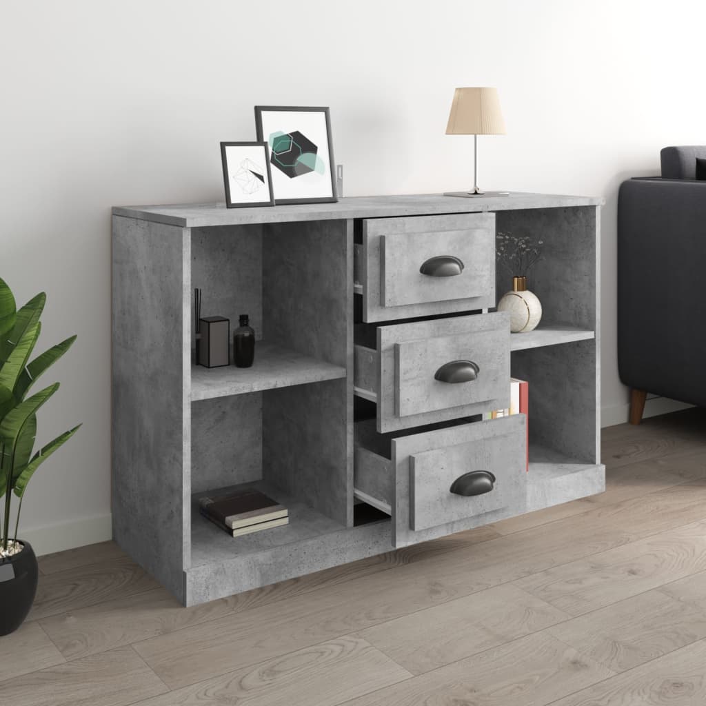Dressoir 104,5X35,5X67,5 Cm Bewerkt Hout Betongrijs