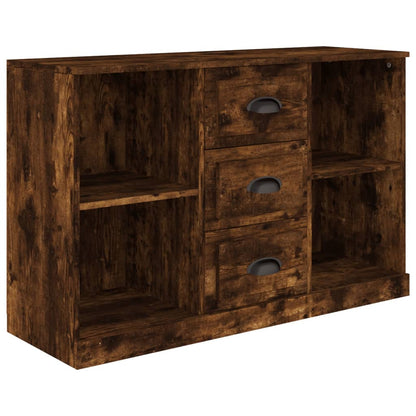 Dressoir 104,5X35,5X67,5 Cm Bewerkt Hout Gerookt Eikenkleurig