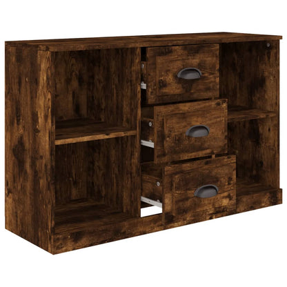 Dressoir 104,5X35,5X67,5 Cm Bewerkt Hout Gerookt Eikenkleurig