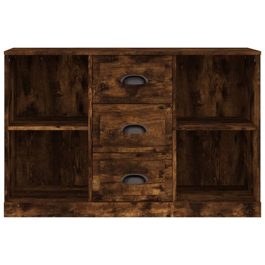 Dressoir 104,5X35,5X67,5 Cm Bewerkt Hout Gerookt Eikenkleurig