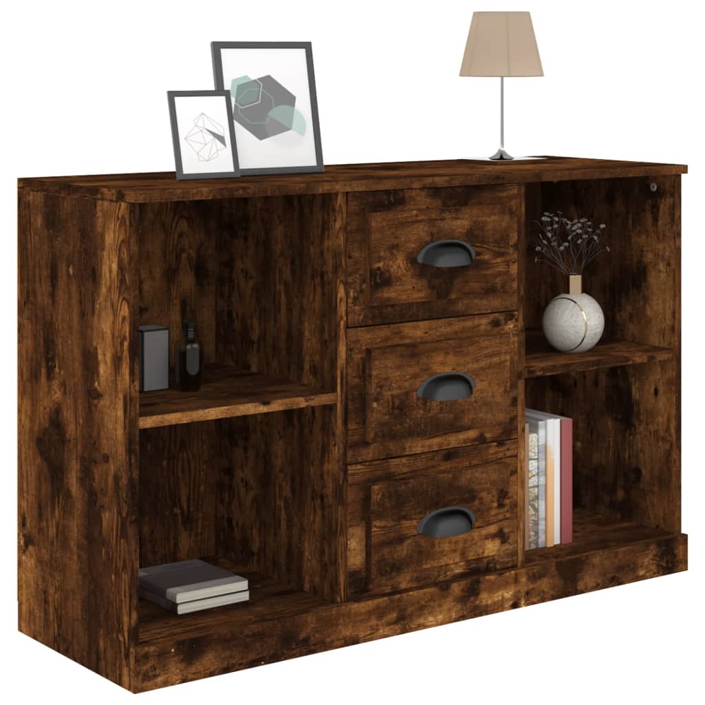 Dressoir 104,5X35,5X67,5 Cm Bewerkt Hout Gerookt Eikenkleurig
