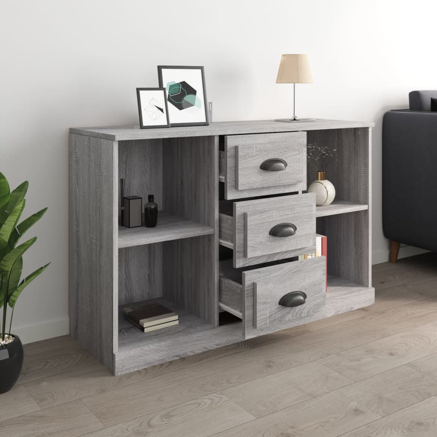 Dressoir 104,5X35,5X67,5 Cm Bewerkt Hout Sonoma Grijs