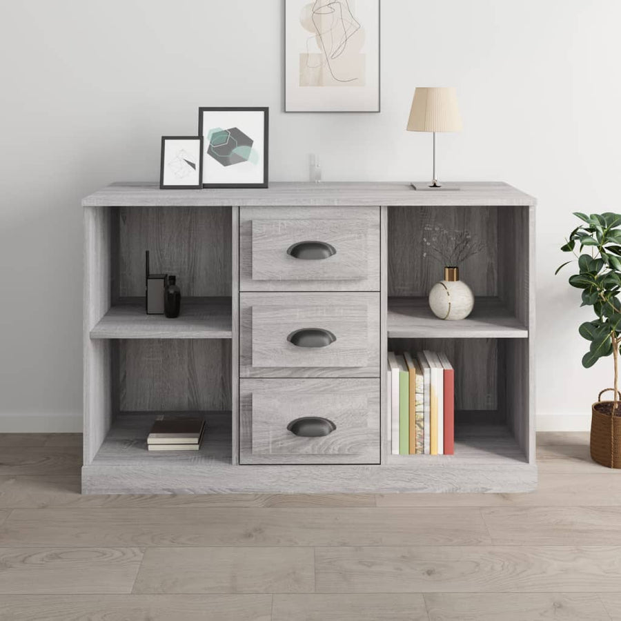 Dressoir 104,5X35,5X67,5 Cm Bewerkt Hout Sonoma Grijs