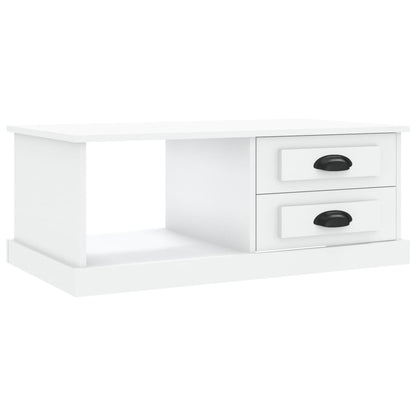 Salontafel 90X50X35 Cm Bewerkt Hout Wit