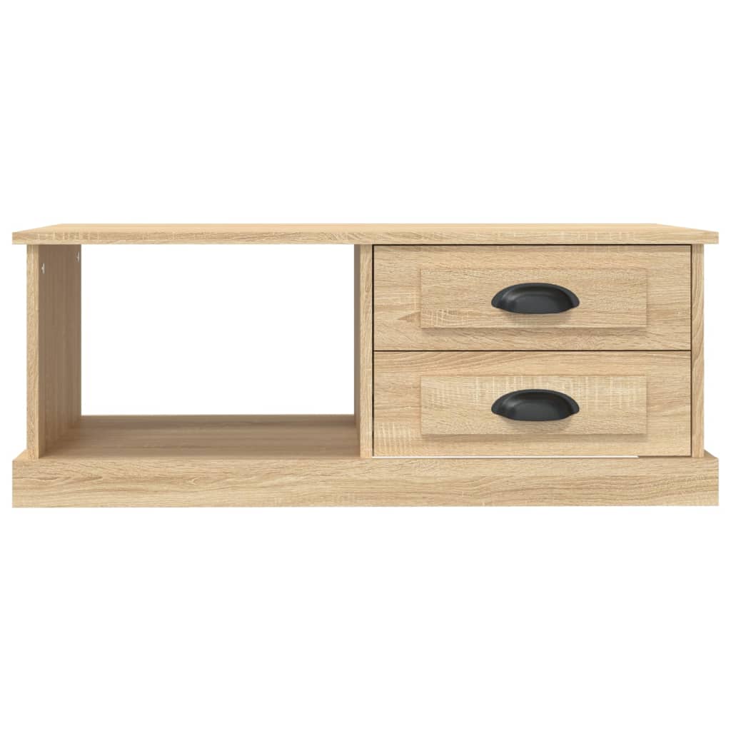 Salontafel 90X50X35 Cm Bewerkt Hout Kleurig Sonoma eiken