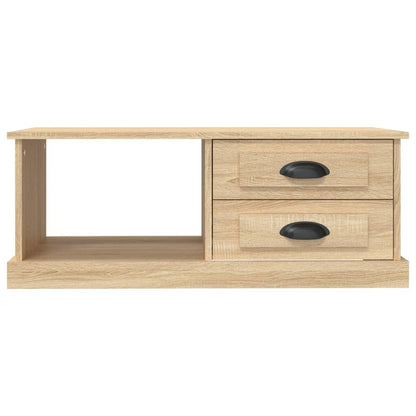 Salontafel 90X50X35 Cm Bewerkt Hout Kleurig Sonoma eiken