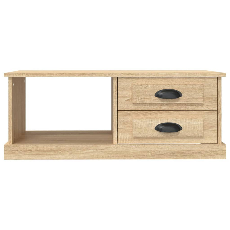 Salontafel 90X50X35 Cm Bewerkt Hout Kleurig Sonoma eiken