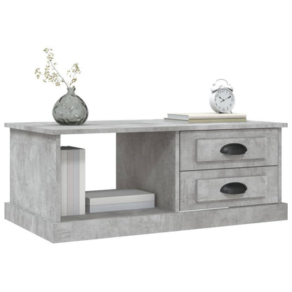 Salontafel 90X50X35 Cm Bewerkt Hout Betongrijs