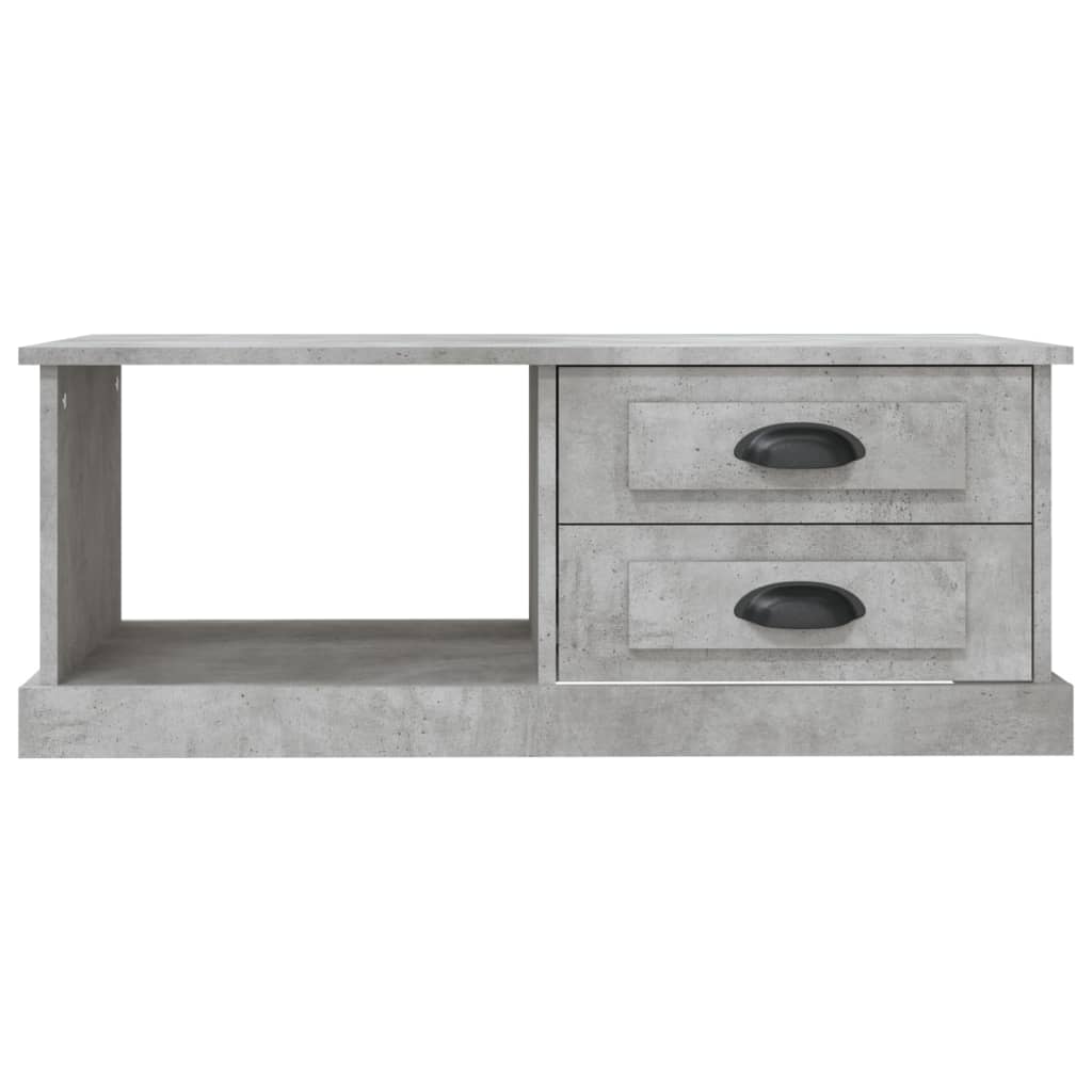 Salontafel 90X50X35 Cm Bewerkt Hout Betongrijs