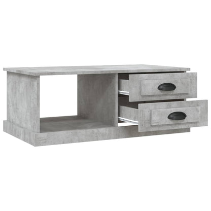 Salontafel 90X50X35 Cm Bewerkt Hout Betongrijs
