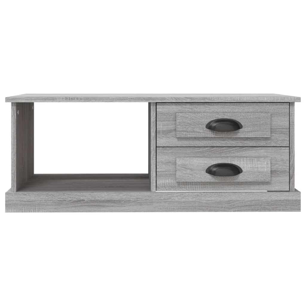 Salontafel 90X50X35 Cm Bewerkt Hout Eikenkleurig Grijs sonoma