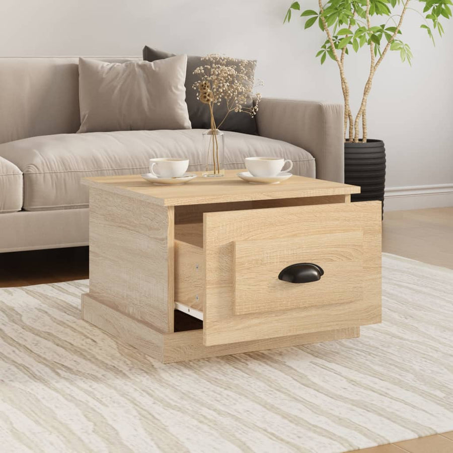 Salontafel 50X50X35 Cm Bewerkt Hout Kleurig Sonoma eiken