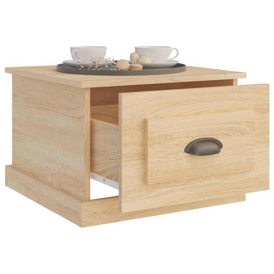 Salontafel 50X50X35 Cm Bewerkt Hout Kleurig Sonoma eiken