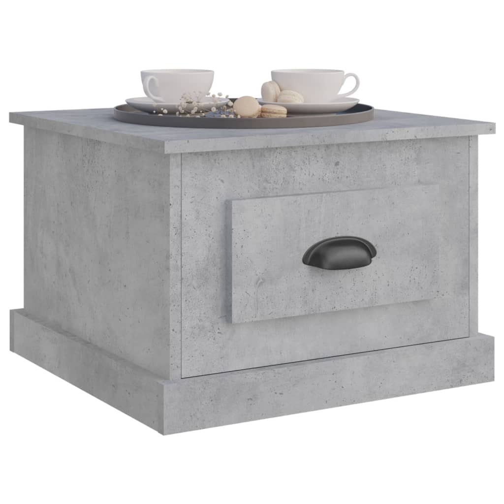Salontafel 50X50X35 Cm Bewerkt Hout Betongrijs