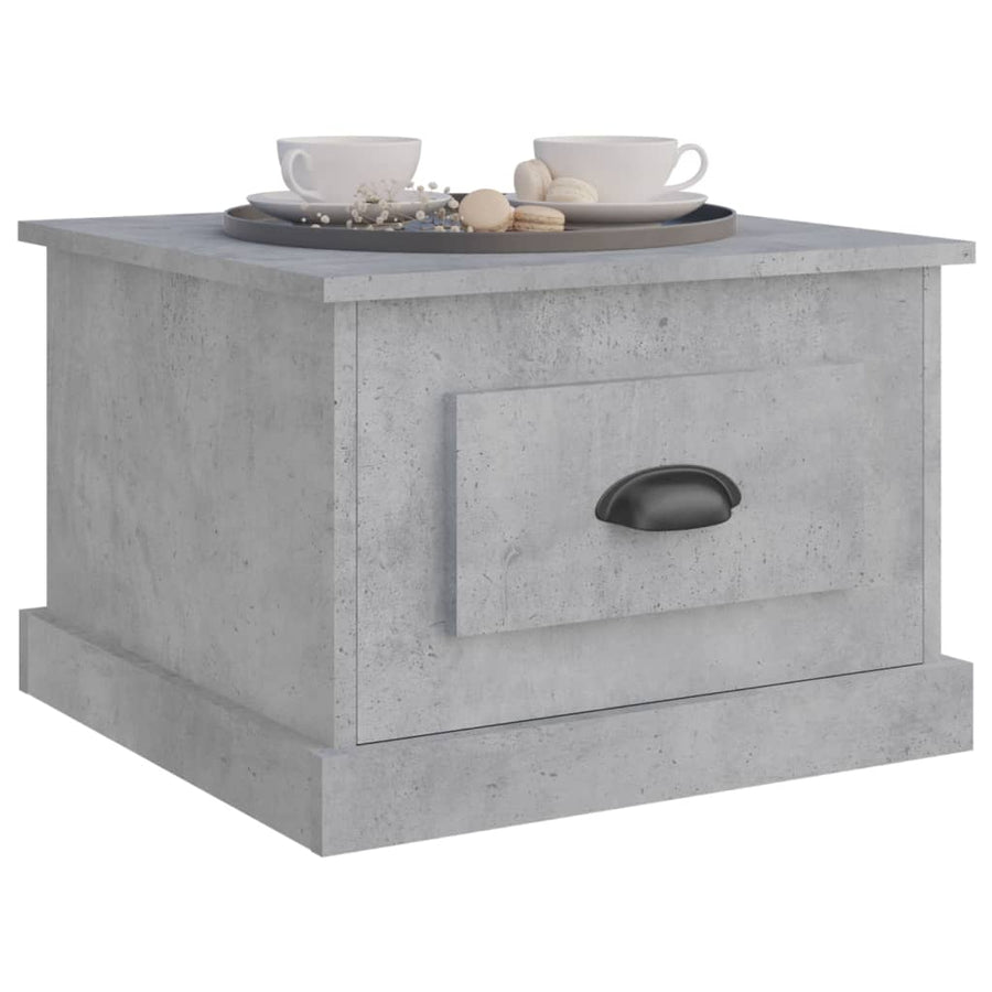 Salontafel 50X50X35 Cm Bewerkt Hout Betongrijs