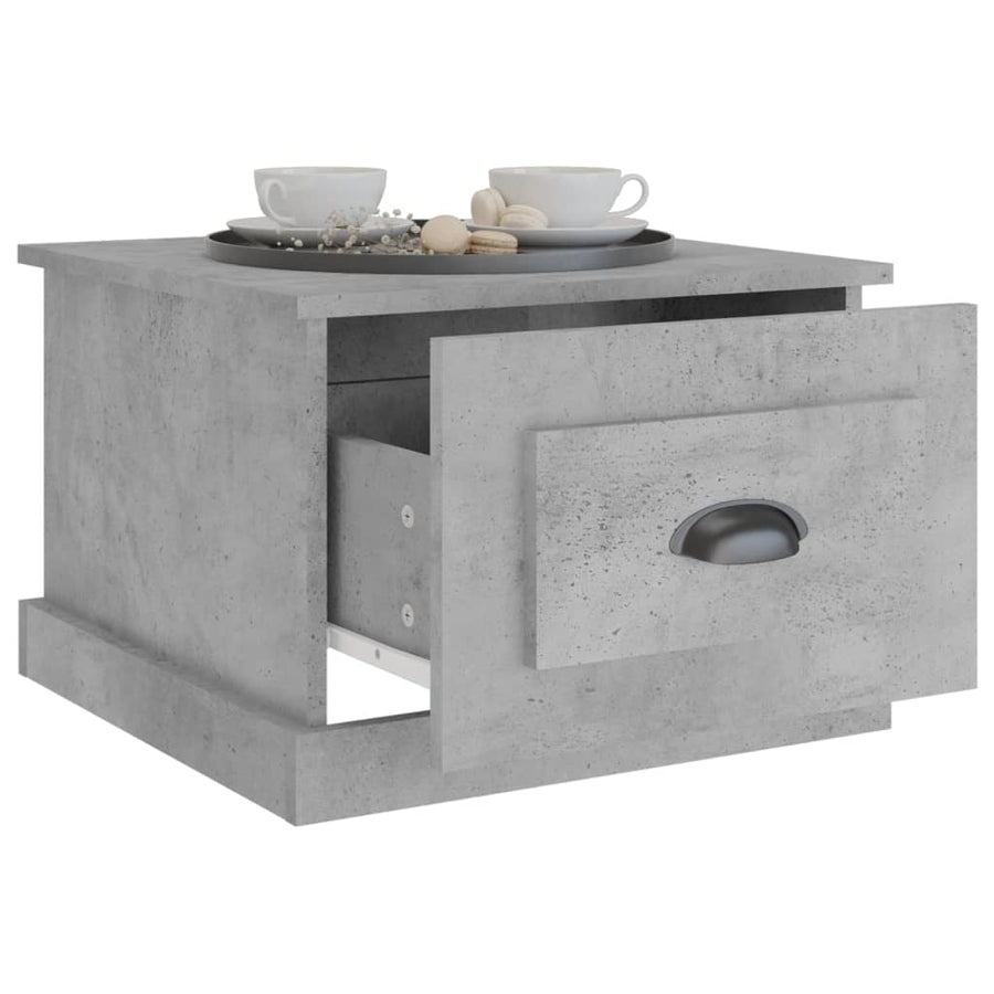 Salontafel 50X50X35 Cm Bewerkt Hout Betongrijs