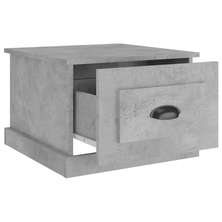 Salontafel 50X50X35 Cm Bewerkt Hout Betongrijs