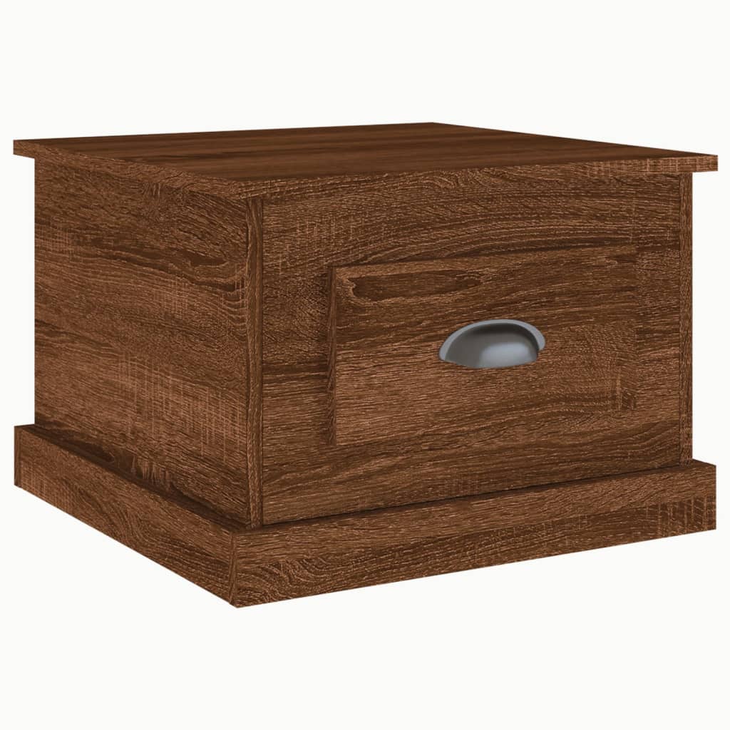 Salontafel 50X50X35 Cm Bewerkt Hout bruin eikenkleur