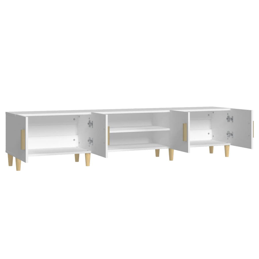 Tv-Meubel 80X3,5X40 Cm Bewerkt Hout Wit