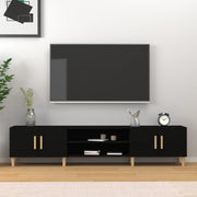 Tv-meubel 180x31,5x40 cm zwart bewerkt hout