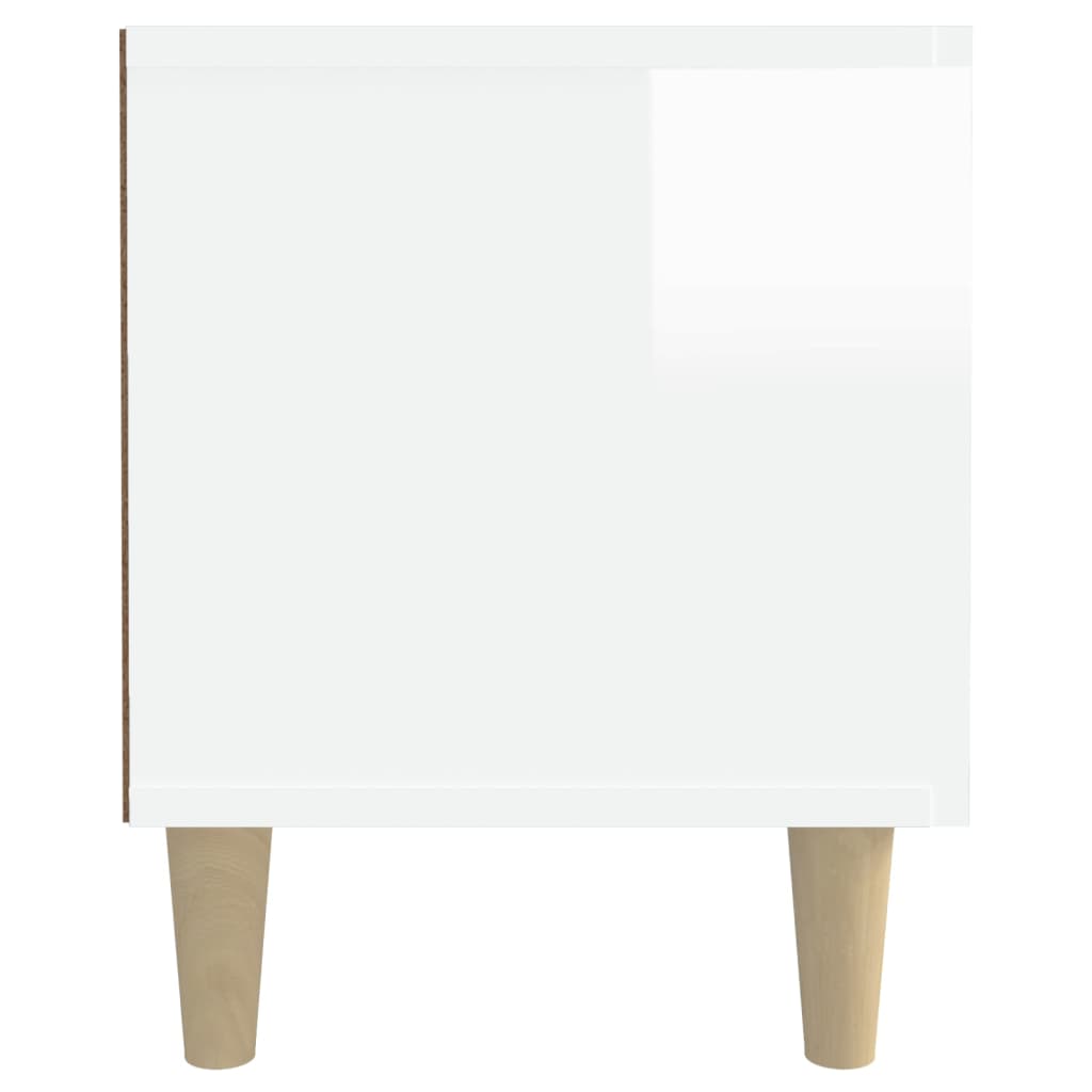 Tv-Meubel 80X3,5X40 Cm Bewerkt Hout Hoogglans wit