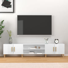 Tv-Meubel 80X3,5X40 Cm Bewerkt Hout Hoogglans wit