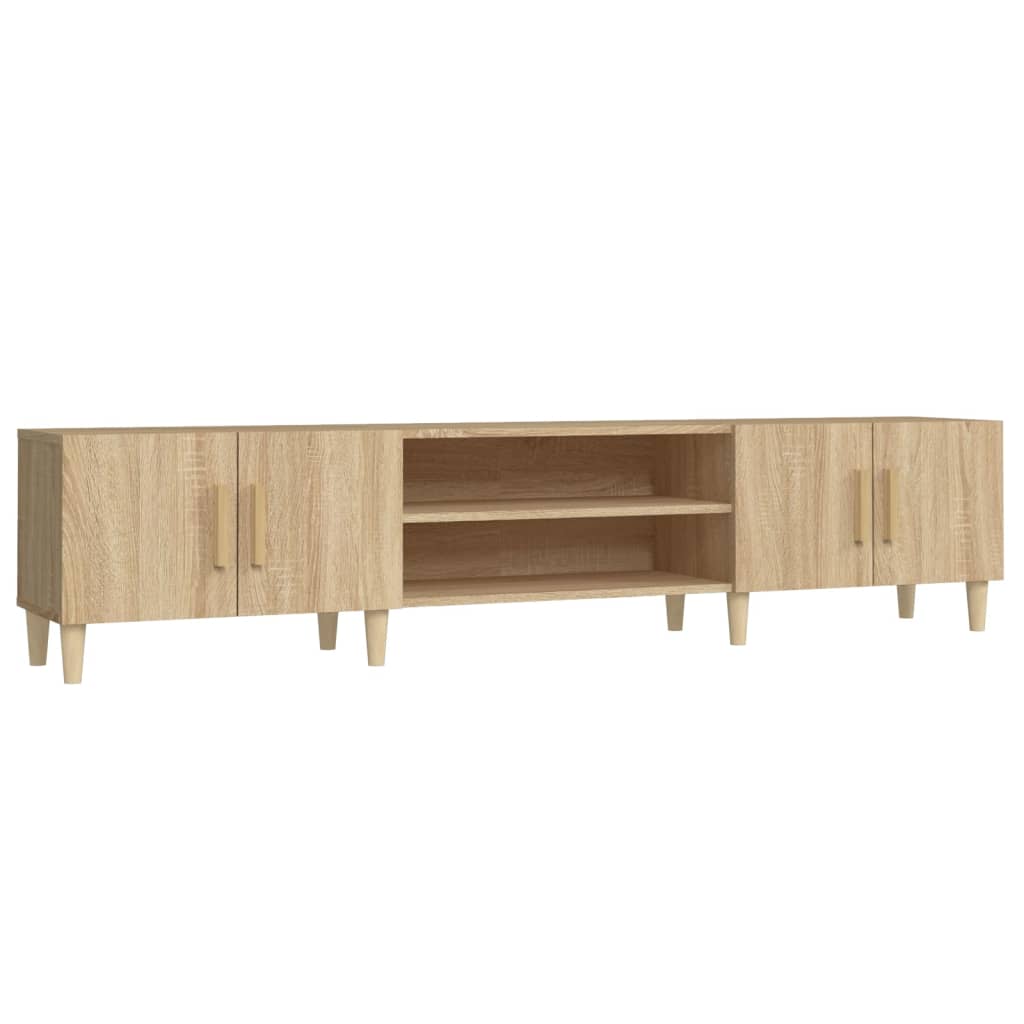 Tv-Meubel 80X3,5X40 Cm Bewerkt Hout Kleurig Sonoma eiken