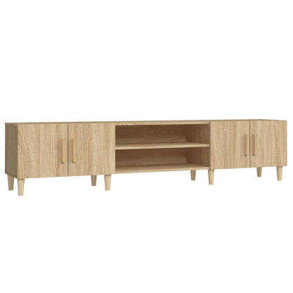 Tv-Meubel 80X3,5X40 Cm Bewerkt Hout Kleurig Sonoma eiken