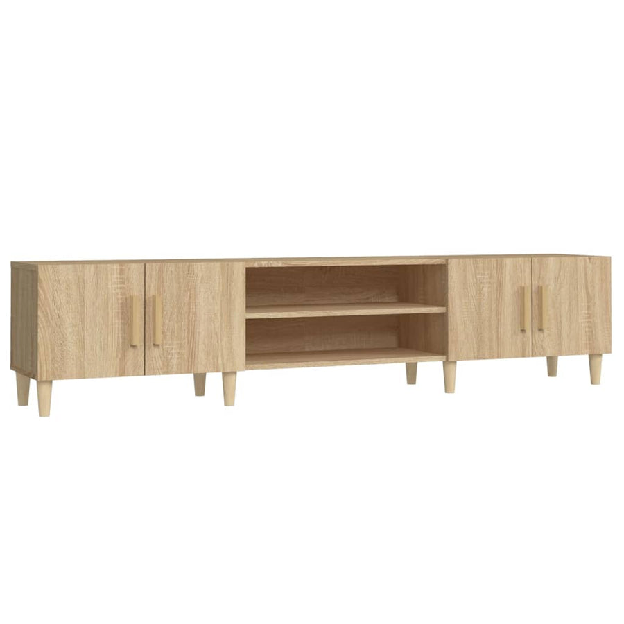 Tv-Meubel 80X3,5X40 Cm Bewerkt Hout Kleurig Sonoma eiken