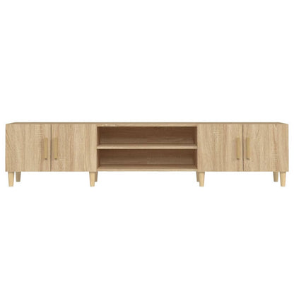 Tv-Meubel 80X3,5X40 Cm Bewerkt Hout Kleurig Sonoma eiken