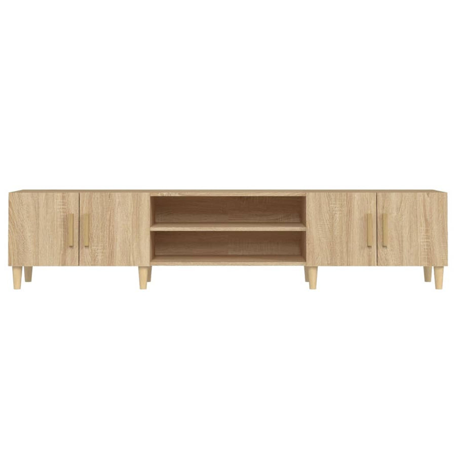 Tv-Meubel 80X3,5X40 Cm Bewerkt Hout Kleurig Sonoma eiken