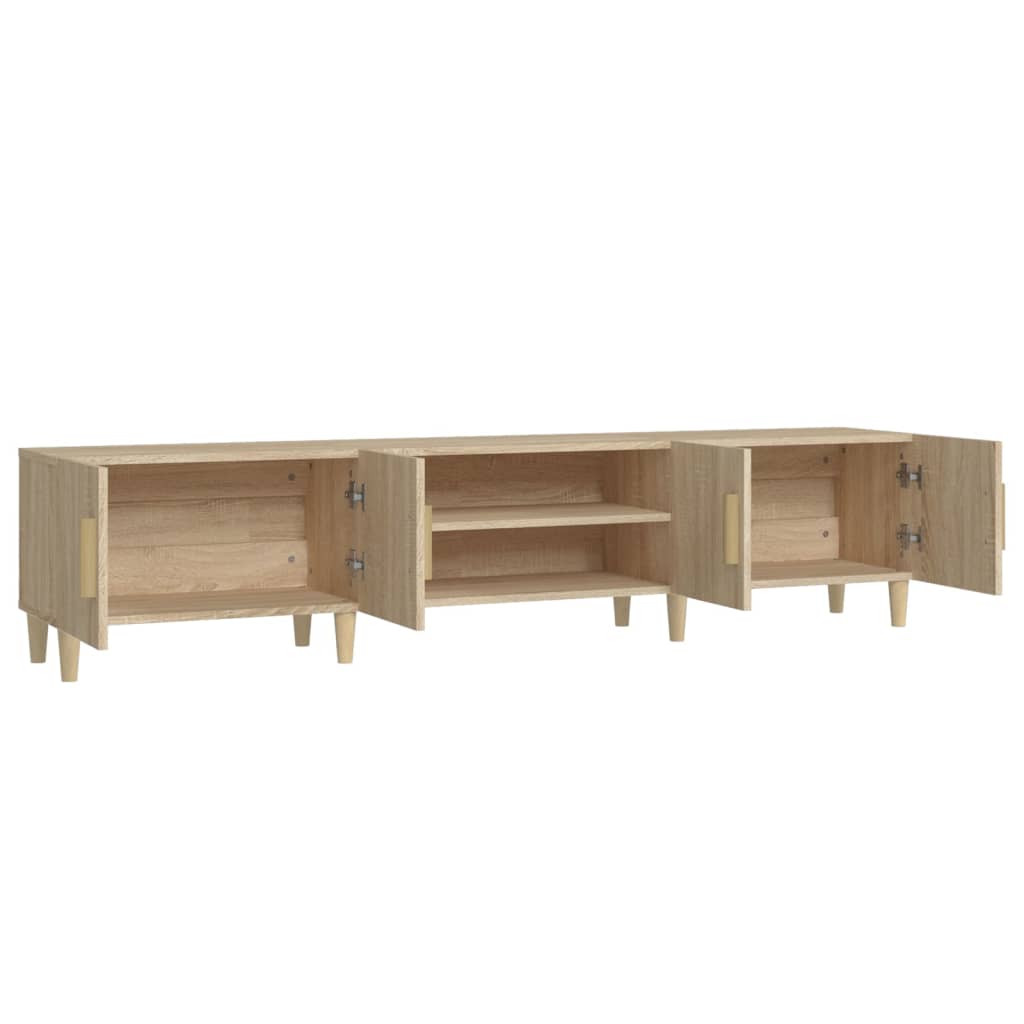 Tv-Meubel 80X3,5X40 Cm Bewerkt Hout Kleurig Sonoma eiken