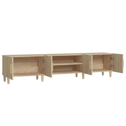 Tv-Meubel 80X3,5X40 Cm Bewerkt Hout Kleurig Sonoma eiken