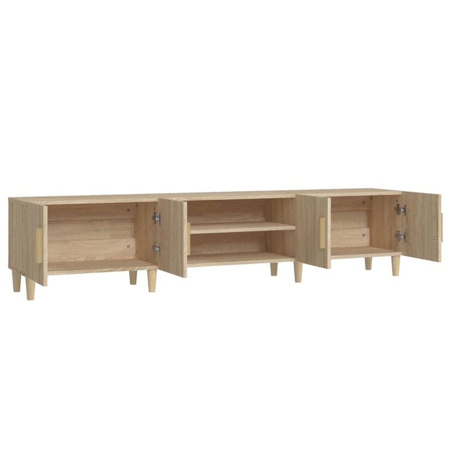 Tv-Meubel 80X3,5X40 Cm Bewerkt Hout Kleurig Sonoma eiken