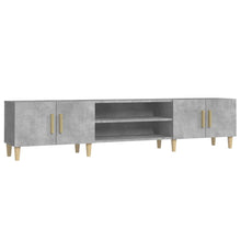 Tv-Meubel 80X3,5X40 Cm Bewerkt Hout Betongrijs