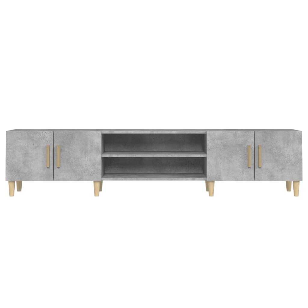 Tv-Meubel 80X3,5X40 Cm Bewerkt Hout Betongrijs