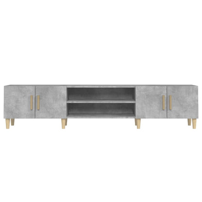 Tv-Meubel 80X3,5X40 Cm Bewerkt Hout Betongrijs