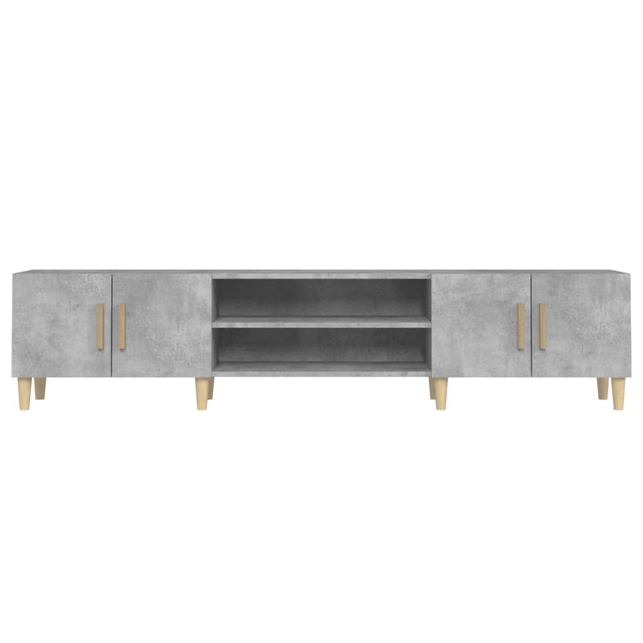 Tv-Meubel 80X3,5X40 Cm Bewerkt Hout Betongrijs