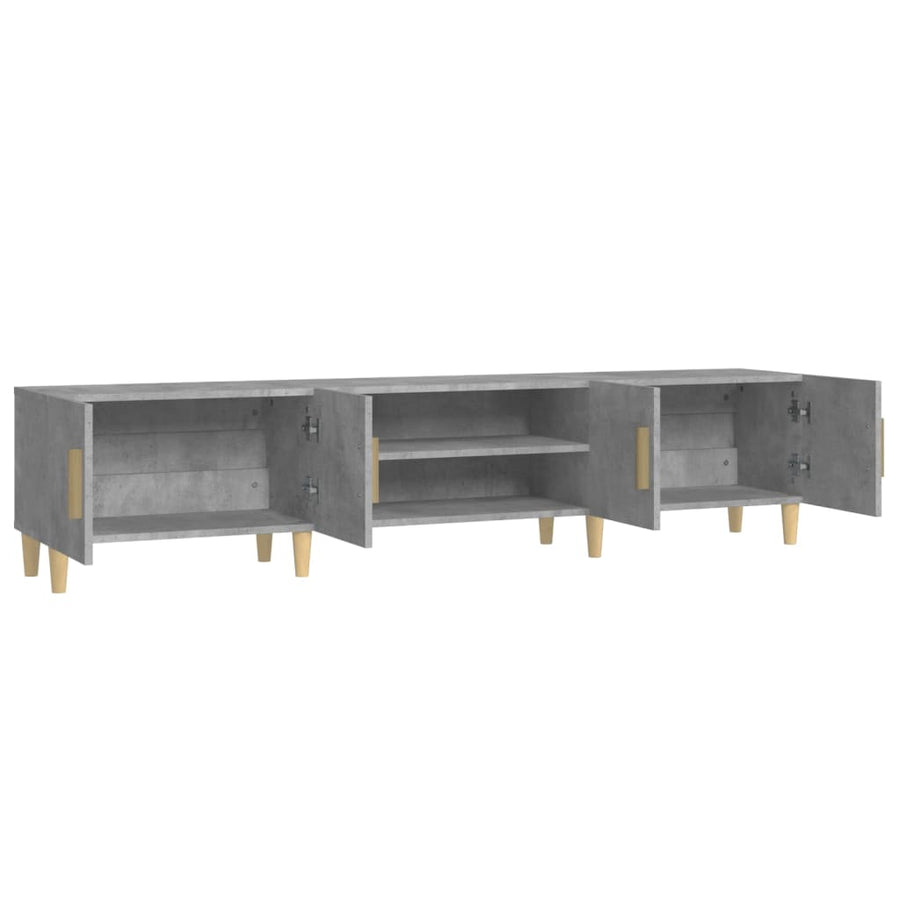 Tv-Meubel 80X3,5X40 Cm Bewerkt Hout Betongrijs
